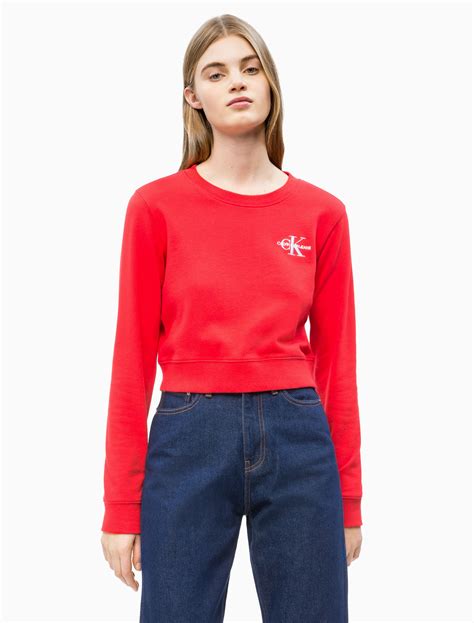 calvin klein cropped sweatshirt